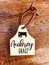 Load image into Gallery viewer, Custom Name Bag Tag Custom Diaper Bag Tag Laser Engraved Personalized Tags