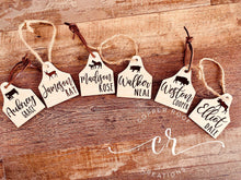 Load image into Gallery viewer, Custom Name Bag Tag Custom Diaper Bag Tag Laser Engraved Personalized Tags