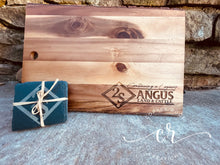 Load image into Gallery viewer, Custom Personalized Engraved Live Edge Board 18x12 Acacia Custom Board