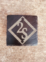 Load image into Gallery viewer, Custom Laser Engraved Slate Coasters / Slate Coaster Set