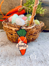 Load image into Gallery viewer, Easter Basket Tag / Easter Name Tag / Custom Easter Tag / Bunny Name Tag / Custom Name Tag / Wooden Easter Tag