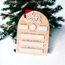 Load image into Gallery viewer, Dear Santa Dry Erase Sign