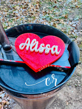 Load image into Gallery viewer, Valentine’s Stanley Cup Topper / Heart Stanley Topper / H2.0 Stanley Cup Topper Custom Cup Topper/ Tumbler Tag