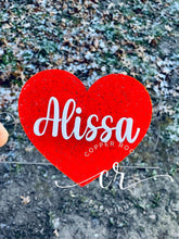 Load image into Gallery viewer, Valentine’s Stanley Cup Topper / Heart Stanley Topper / H2.0 Stanley Cup Topper Custom Cup Topper/ Tumbler Tag