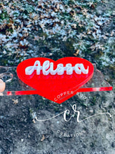 Load image into Gallery viewer, Valentine’s Stanley Cup Topper / Heart Stanley Topper / H2.0 Stanley Cup Topper Custom Cup Topper/ Tumbler Tag