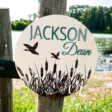 Load image into Gallery viewer, Duck Nursery Sign / Nursery Name Sign / Duck Theme Sign