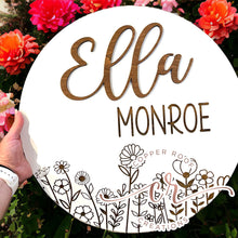 Load image into Gallery viewer, Custom Nursery Name Sign / Baby Name Sign / Baby Announcement Sign