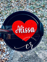 Load image into Gallery viewer, Valentine’s Stanley Cup Topper / Heart Stanley Topper / H2.0 Stanley Cup Topper Custom Cup Topper/ Tumbler Tag