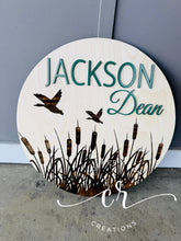 Load image into Gallery viewer, Duck Nursery Sign / Nursery Name Sign / Duck Theme Sign