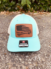 Load image into Gallery viewer, United we stand, disarmed we fall Richardson 112 hat custom laser engraved personalized leather patch hat SnapBack mesh back hat