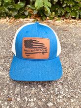 Load image into Gallery viewer, United we stand, disarmed we fall Richardson 112 hat custom laser engraved personalized leather patch hat SnapBack mesh back hat