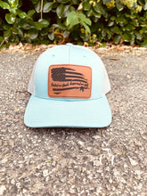 Load image into Gallery viewer, United we stand, disarmed we fall Richardson 112 hat custom laser engraved personalized leather patch hat SnapBack mesh back hat