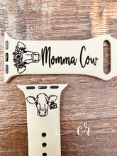 Load image into Gallery viewer, Momma Cow (or any name!) Laser Engraved Custom Personalized Apple Watch Band