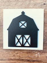 Load image into Gallery viewer, Farm Sweet Farm Tiered Tray Set Laser Cut Wood Kitchen Decor Home tiered tray signs mini sign set