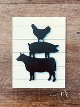 Load image into Gallery viewer, Farm Sweet Farm Tiered Tray Set Laser Cut Wood Kitchen Decor Home tiered tray signs mini sign set