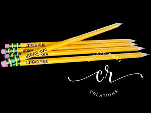 Custom Personalized Engraved #2 Pencils!