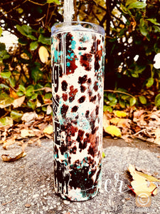 Herding Kids and Cattle 30oz cowhide tumbler cute western tumbler