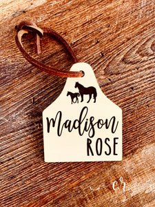 Custom Name Bag Tag Custom Diaper Bag Tag Laser Engraved Personalized Tags