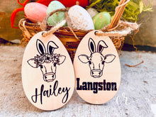 Load image into Gallery viewer, Easter Basket Tags / Custom Engraved Tags / Laser Engraved Tags / Easter Tags / Basket Tags
