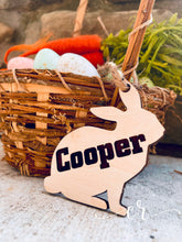 Load image into Gallery viewer, Easter Bunny Basket Tags / Basket Tags / Laser Engraved Wood Tags / Bunny Tags
