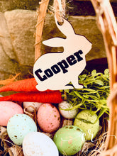 Load image into Gallery viewer, Easter Bunny Basket Tags / Basket Tags / Laser Engraved Wood Tags / Bunny Tags
