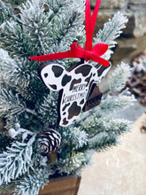 Load image into Gallery viewer, Custom Cow Ornament Custom Farm Christmas Ornament Custom Eartag
