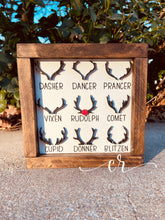 Load image into Gallery viewer, Reindeer Antler Mini Sign / Farmhouse Mini Sign / Christmas Mini Sign
