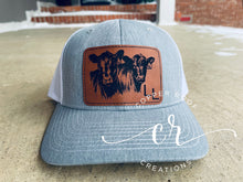 Load image into Gallery viewer, Engraved Patch Cow Hat / Richardson Farm Hat / Custom Brand Hat / Custom Engraved SnapBack Hat /Eartag Hat
