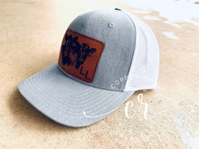 Load image into Gallery viewer, Engraved Patch Cow Hat / Richardson Farm Hat / Custom Brand Hat / Custom Engraved SnapBack Hat /Eartag Hat
