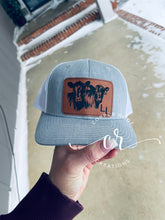 Load image into Gallery viewer, Engraved Patch Cow Hat / Richardson Farm Hat / Custom Brand Hat / Custom Engraved SnapBack Hat /Eartag Hat
