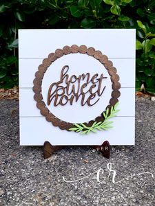 Interchangeable Shiplap Sign With Stand Farmhouse Style Home Sweet Home